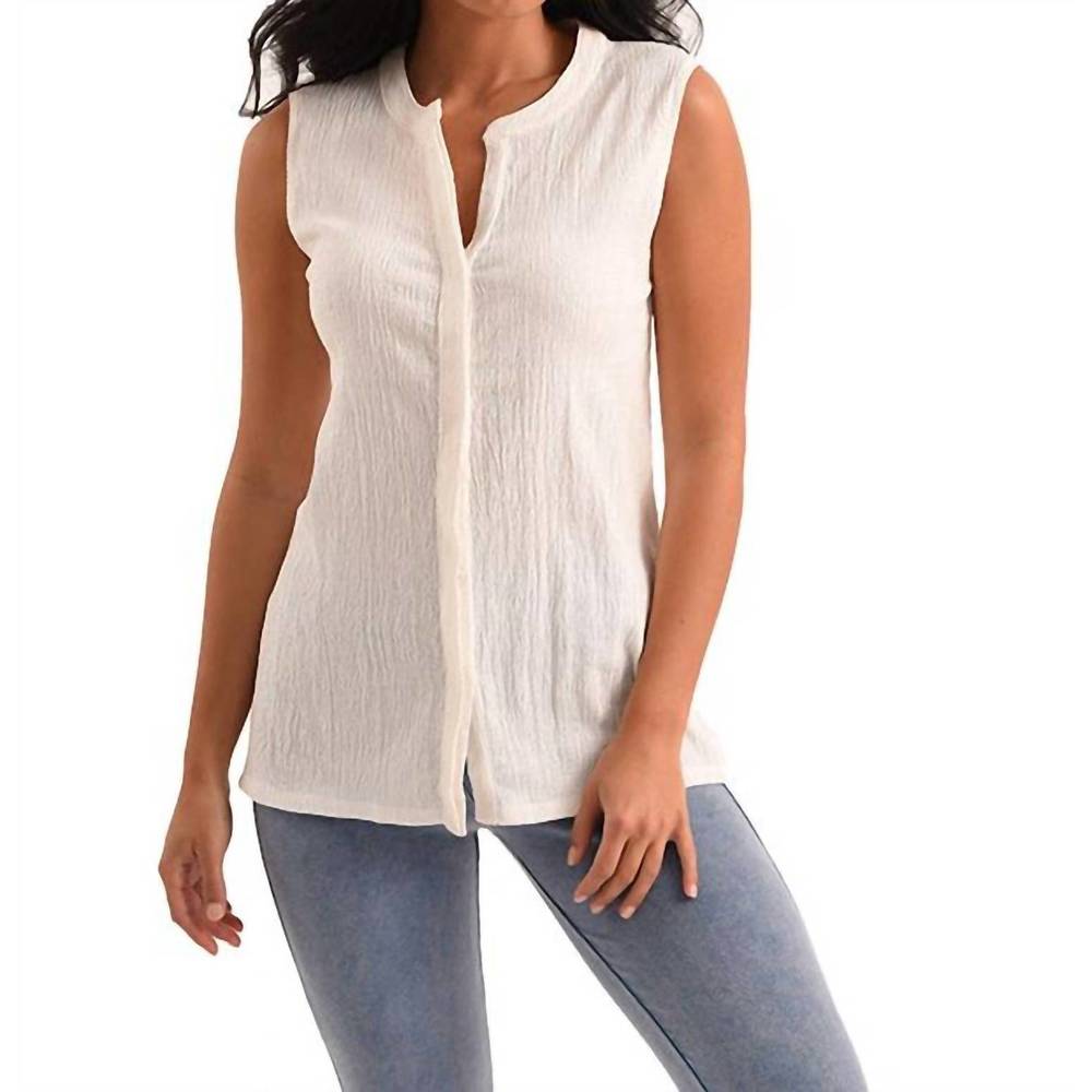 NEW FRENCH KYSS janet sleeveless tunic in white